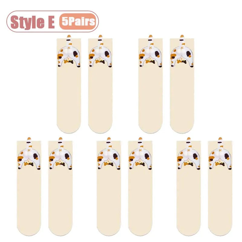 Cartoon Cat Socks Pack