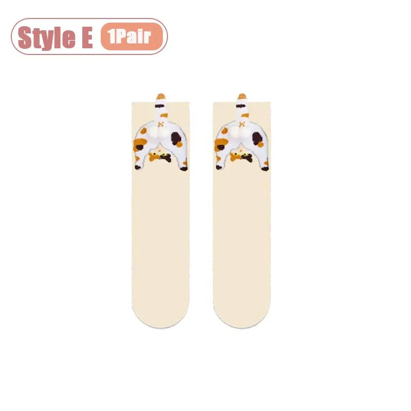 Cartoon Cat Socks Pack
