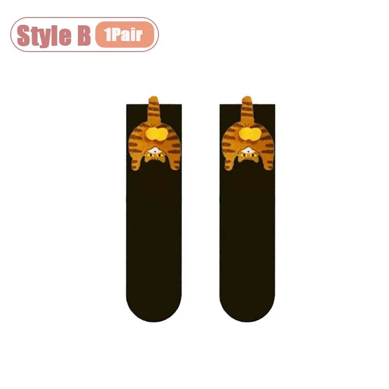 Cartoon Cat Socks Pack