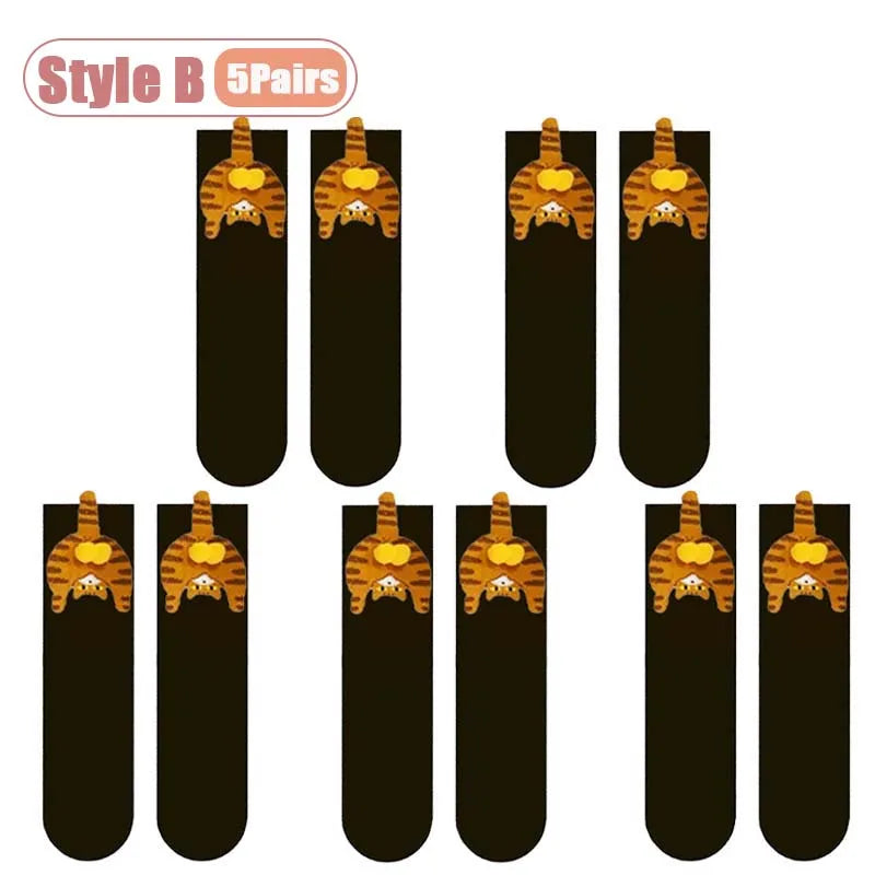 Cartoon Cat Socks Pack