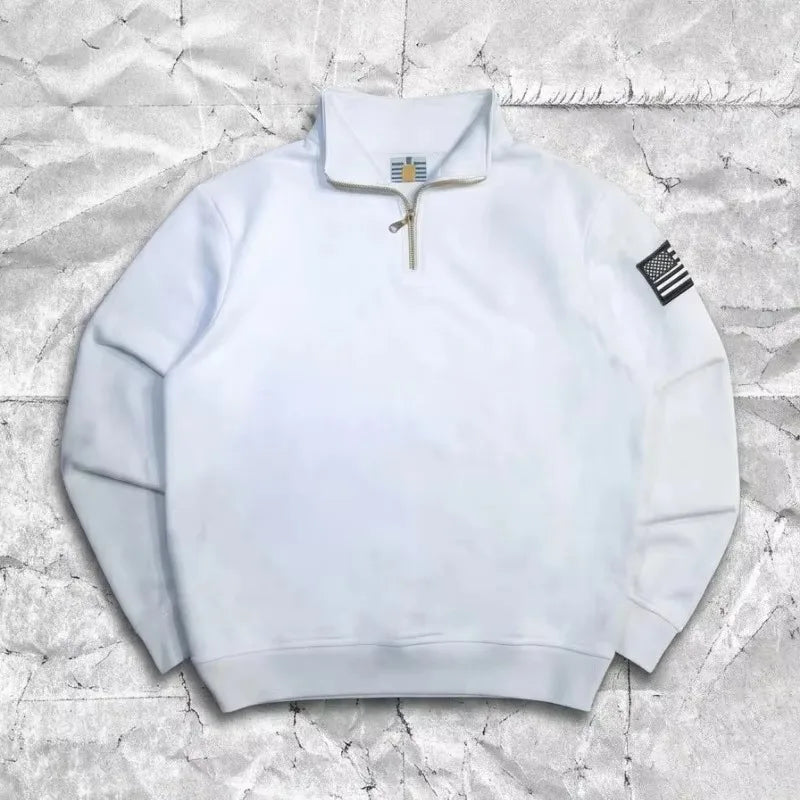 Y2K Quarter-Zip Embroidered Sweatshirt