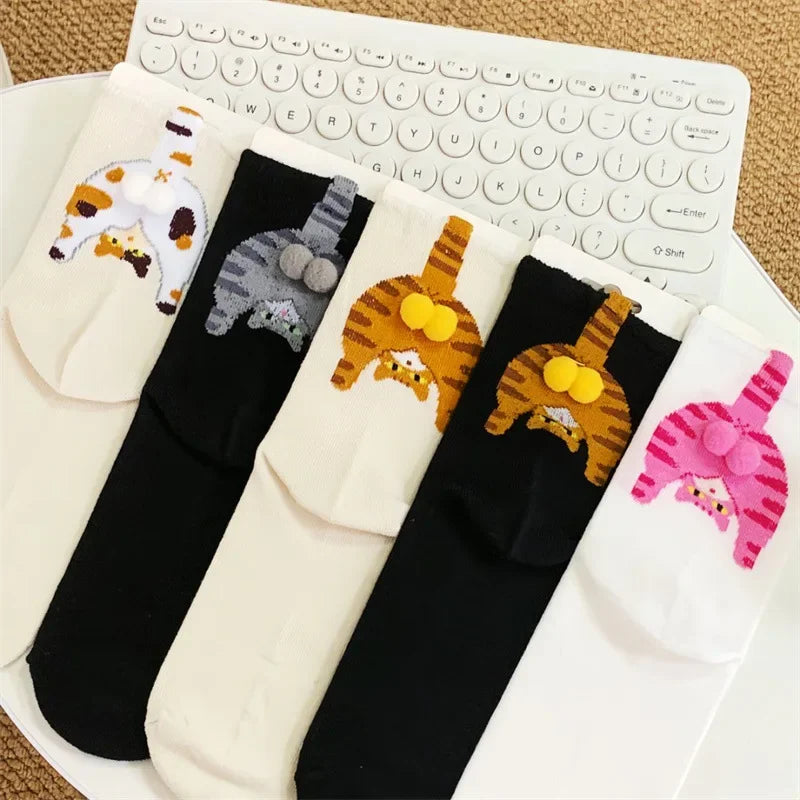 Cartoon Cat Socks Pack
