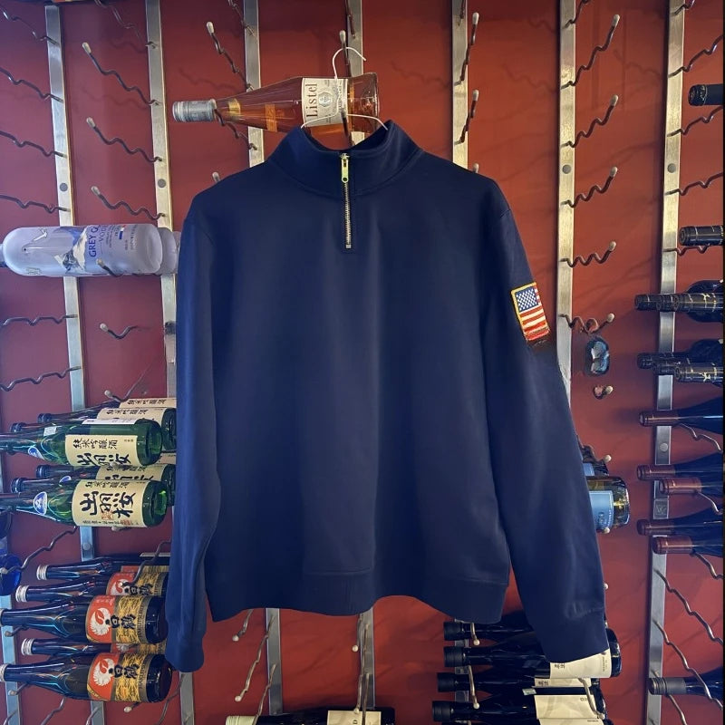 Y2K Quarter-Zip Embroidered Sweatshirt