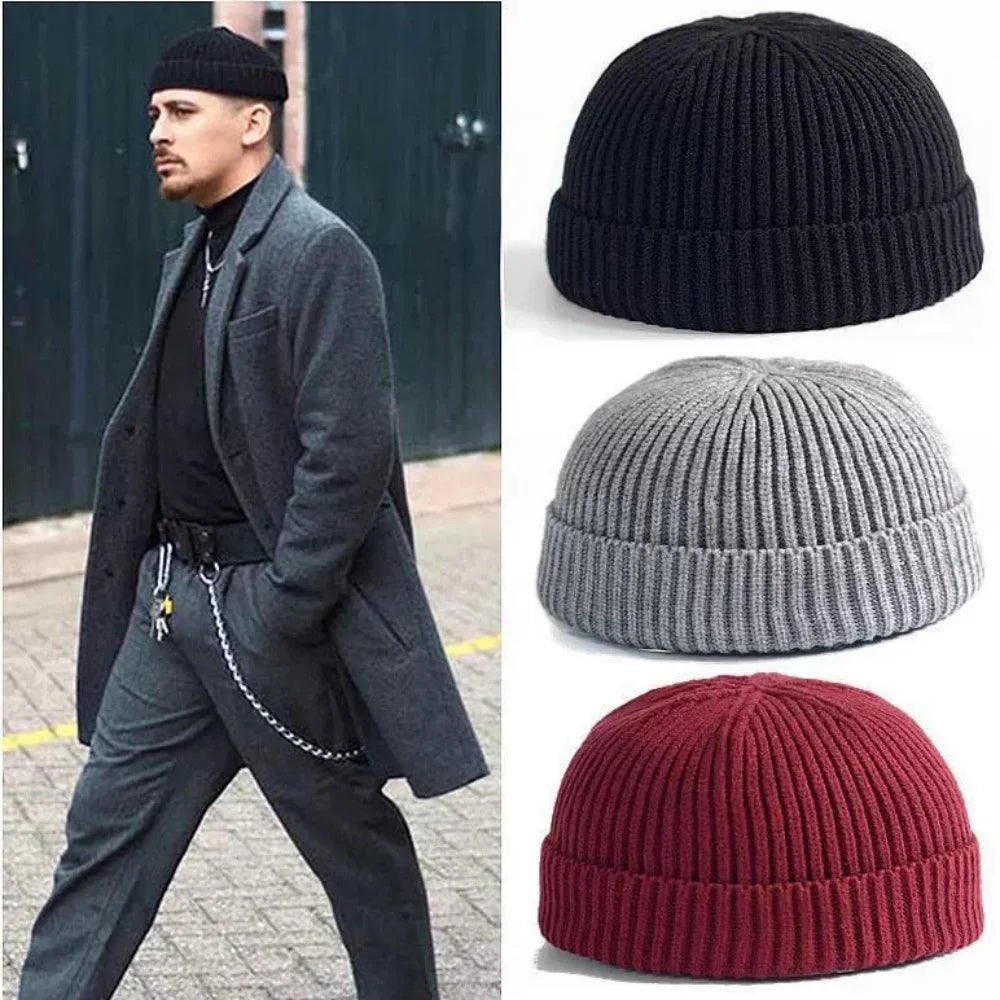 Short Knit Fisherman Beanie