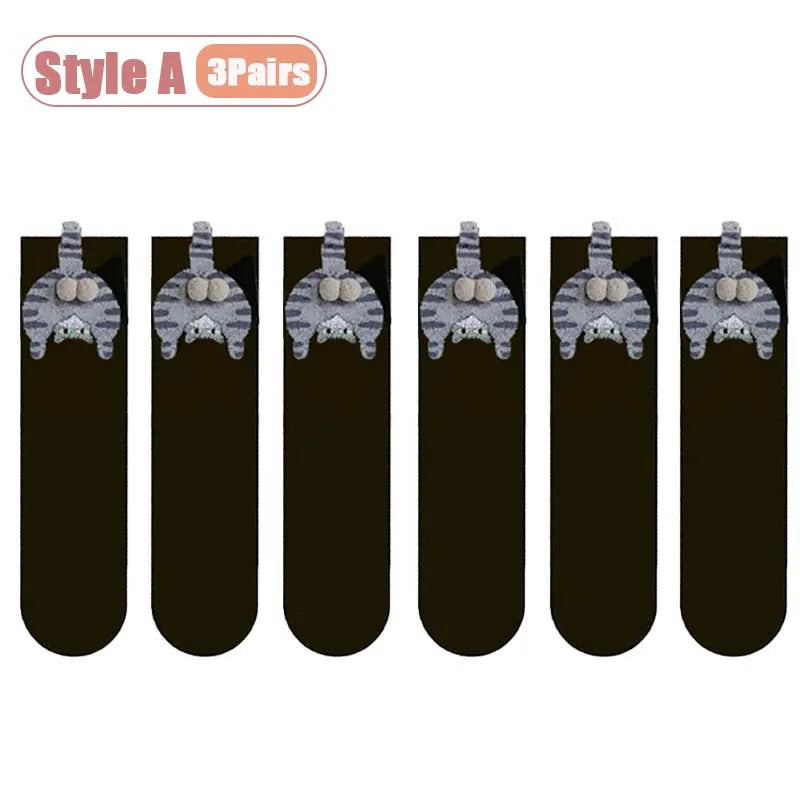 Cartoon Cat Socks Pack