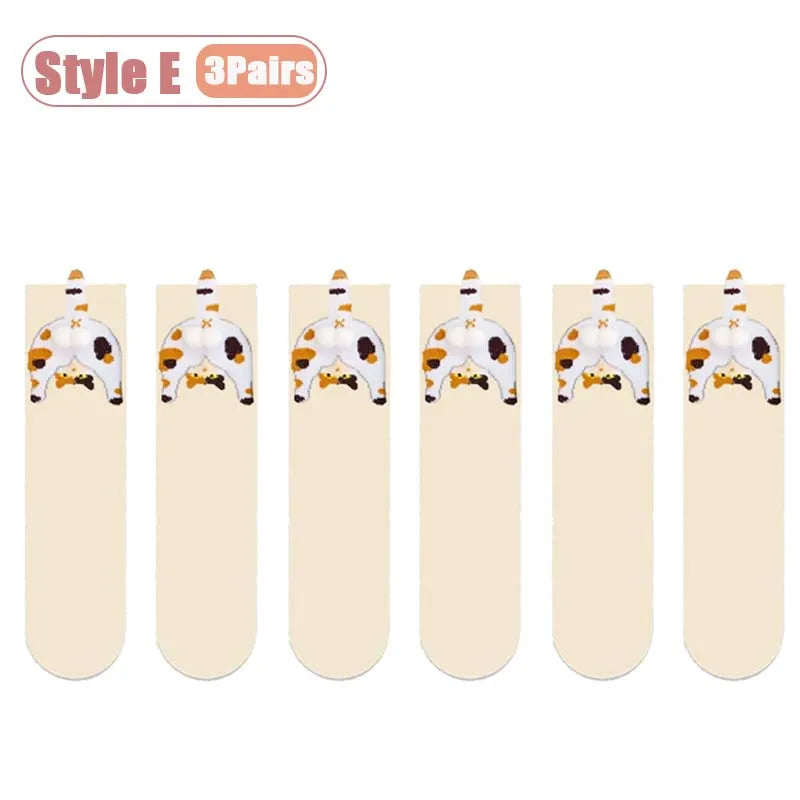 Cartoon Cat Socks Pack