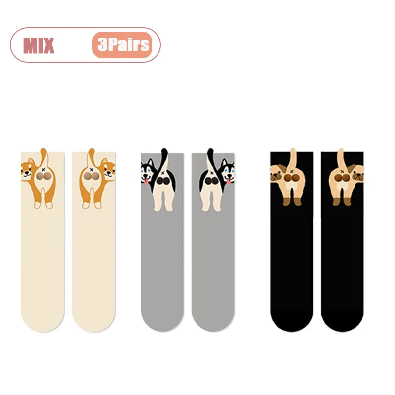 Cartoon Cat Socks Pack